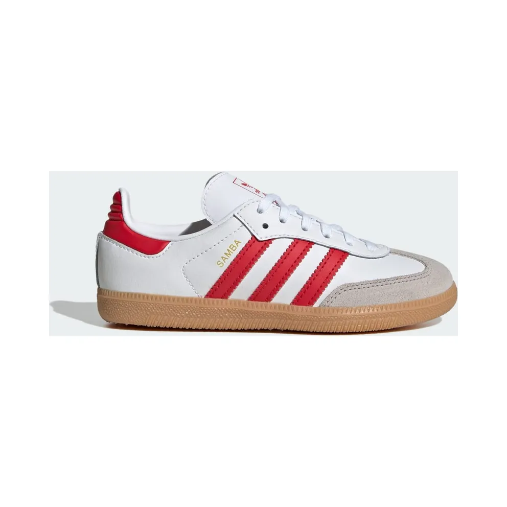 Adidas Samba OG Kids Cloud White / Better Scarlet / Gum (JQ2829)