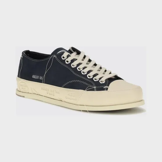 Premiata Vince Calf Leather Low-Top Sneakers with Rubber Toe Blue (VINCE015NAVY)