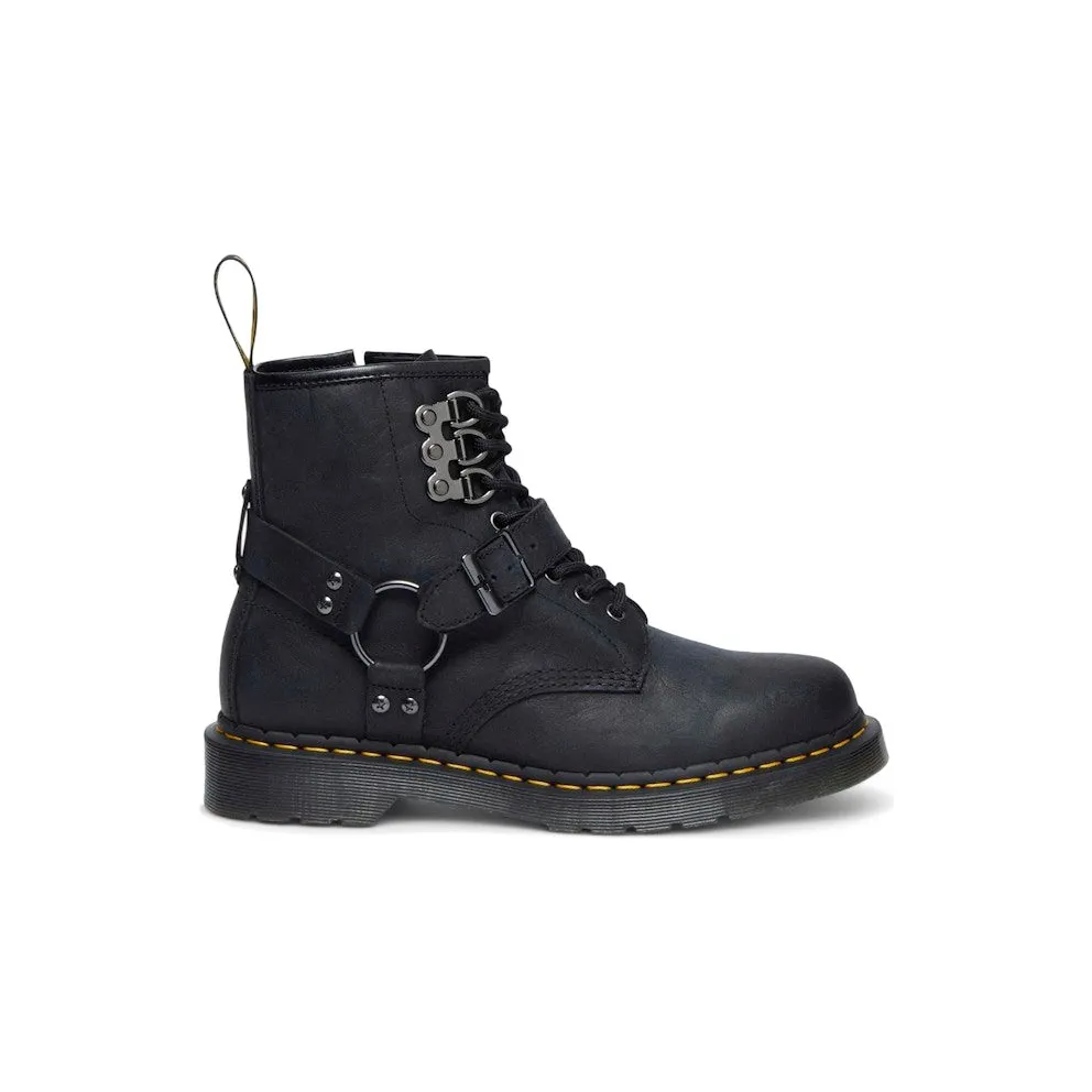 Dr. Martens 1460 Hardware Antique Leather Lace Up Boots Black (32038001)