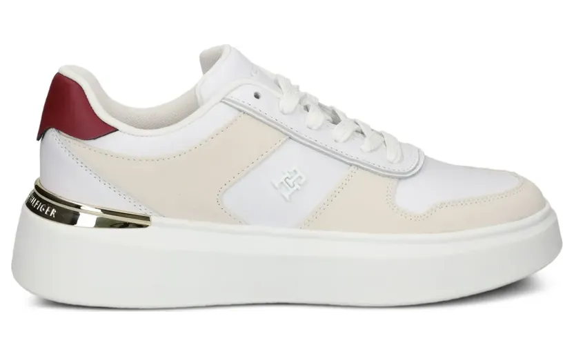 Tommy Hilfiger Leren met plateauzool “White” (FW0FW08632)