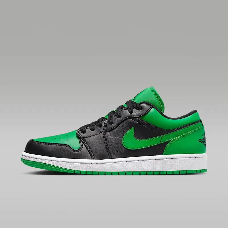 Air Jordan 1 Low “Black / Lucky Green / White” (553558-065)
