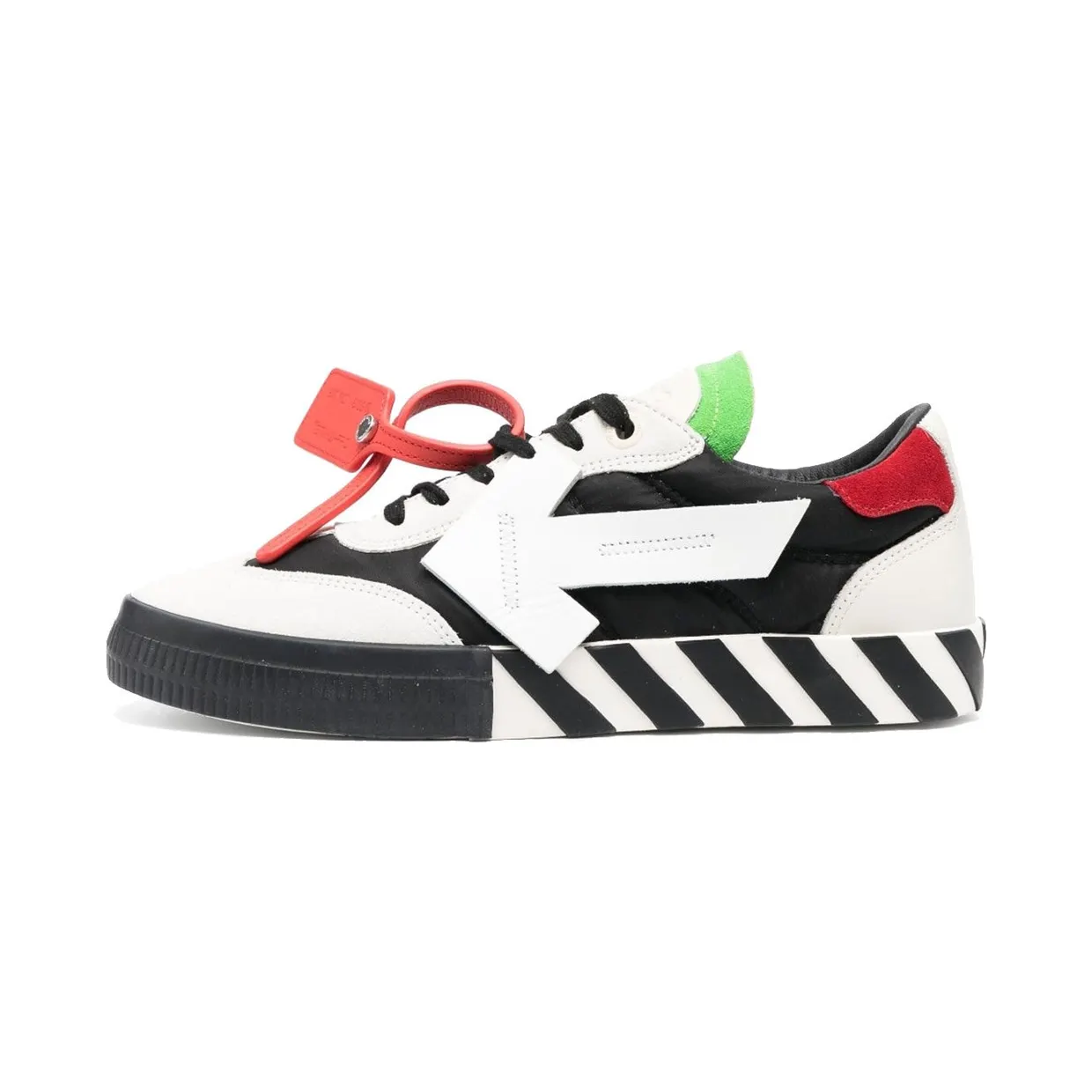 OFF-WHITE Floating Arrow Vulcanized Low Black Green Red (OMIA232S23LEA0010301)