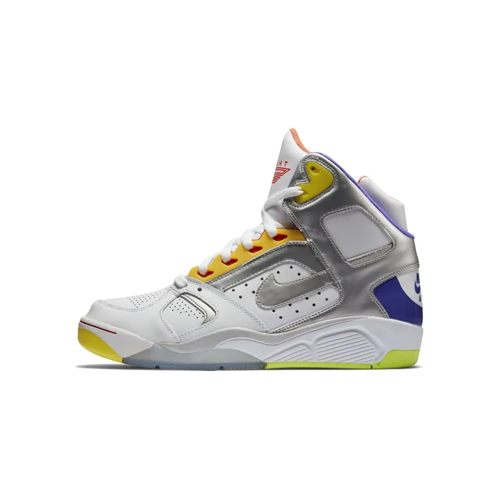 Nike Air Flight Lite High White/Metallic Silver-Hyper Grape (329984-100)