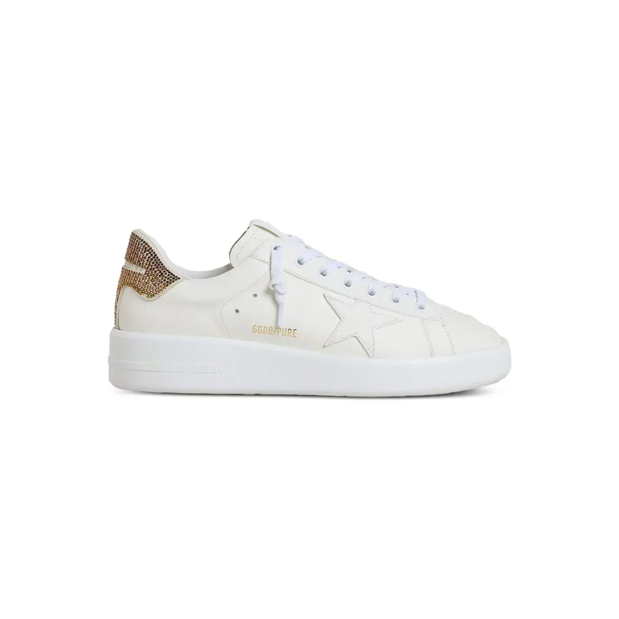 Golden Goose Purestar crystal-embellished leather “White” (GWF00197F007335)