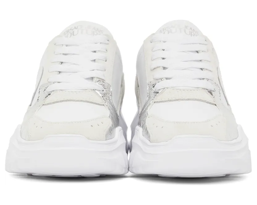 Versace Jeans Couture White V-Emblem Speedtrack Low-Top Sneakers (E72VA3SC7EZP090) (2)