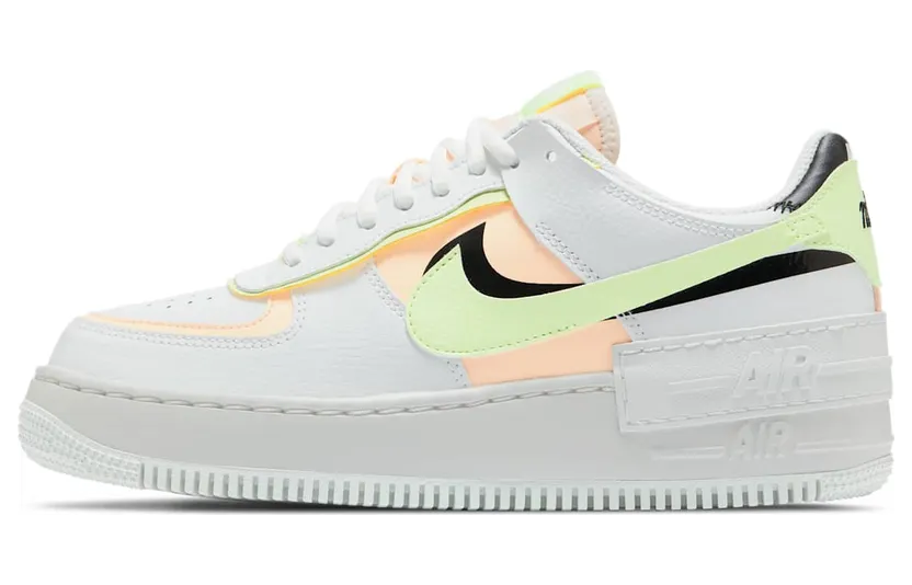 Nike AIR FORCE 1 SHADO MNS “White / Barely Volt / Crimson Tint” (CI0919-107)