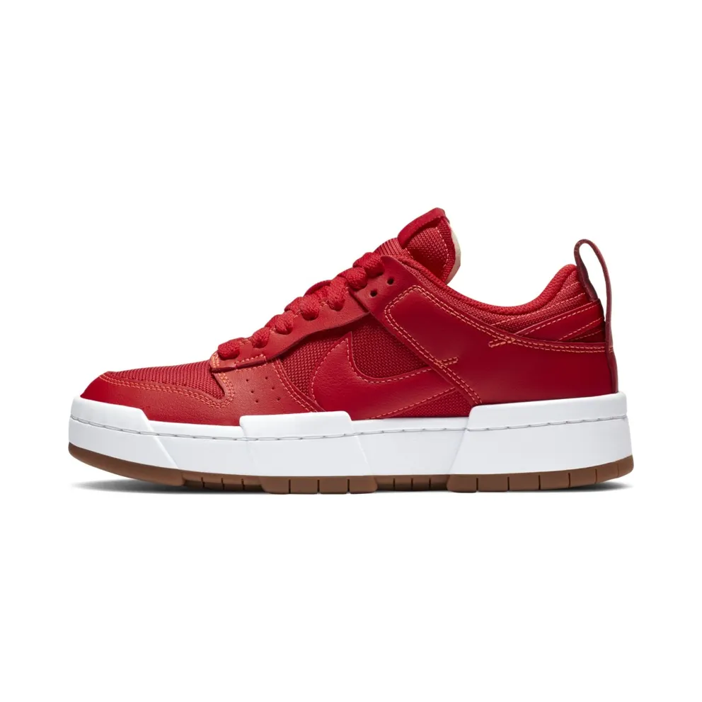 Nike Dunk Low Disrupt Red Gum (W) Gym Red/Summit White-Gum Medium Brown (CK6654-600)