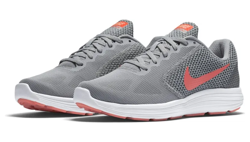 Nike Revolution 3 Wolf Grey Hyper Orange (W) (819303-002)