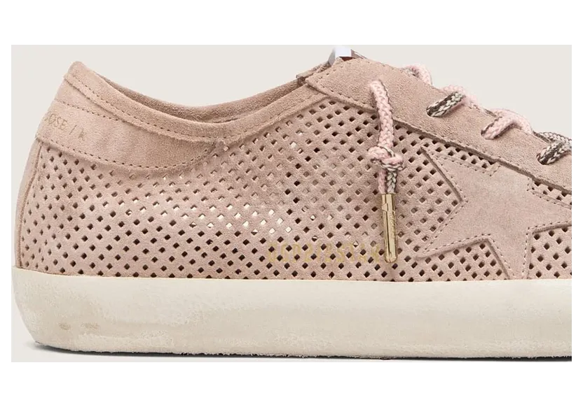 Golden Goose Women’S Super-Star Ltd In Powder-Pink Perforated Suede With Tone-On-Tone Star (GWF00931.F008521.25181) (4)