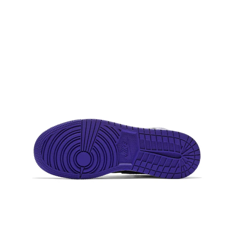 Jordan 1 Mid Black Dark Concord (GS) Black/Dark Concord-White (554725-051)