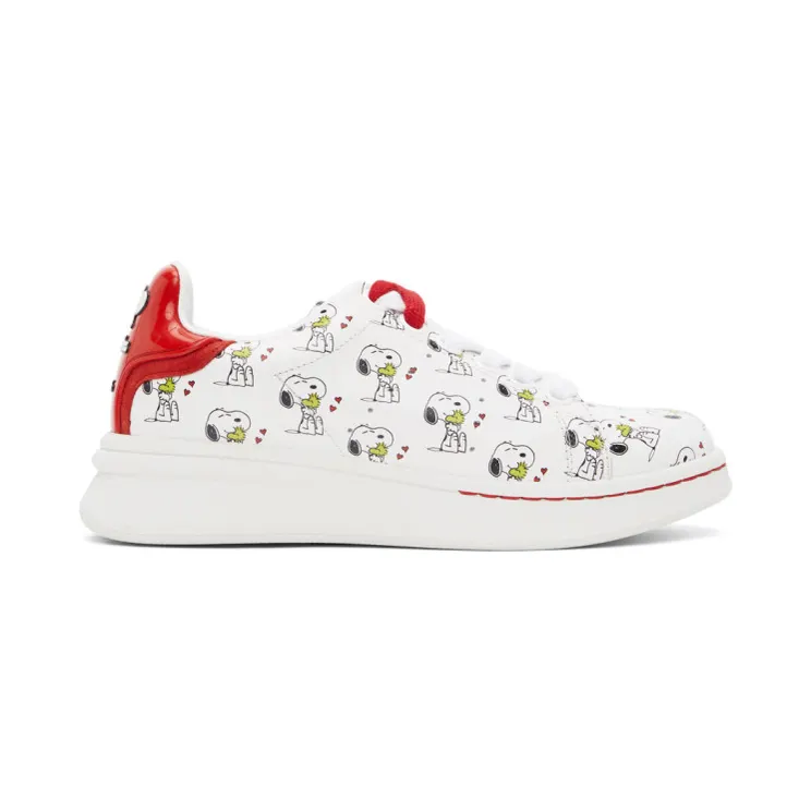 Marc Jacobs White and Red Peanuts Edition The Tennis Shoe Sneakers (M9002318)