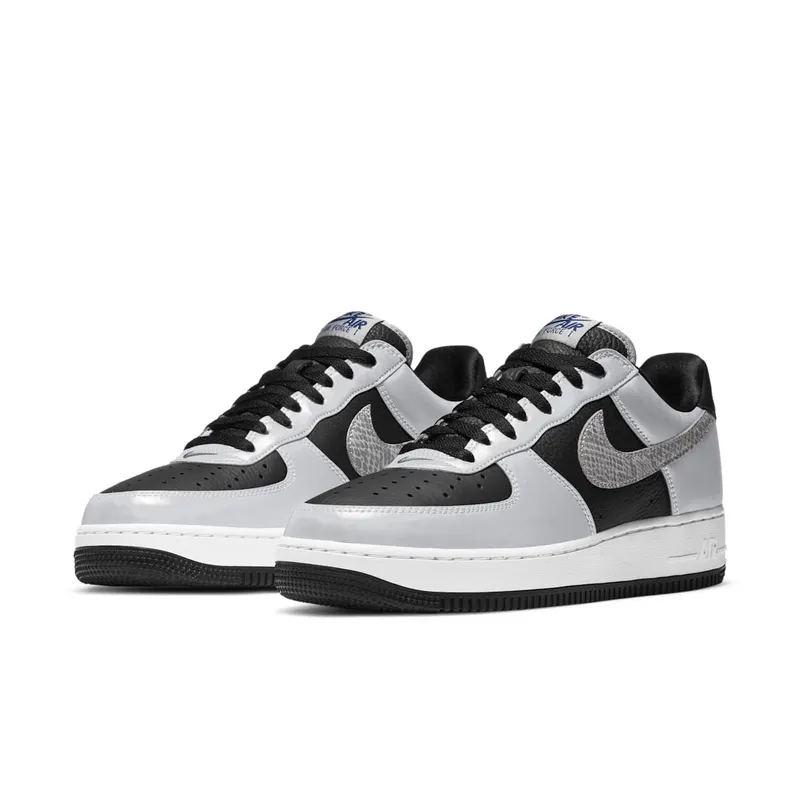 Nike Air Force 1 Low Silver Snake (2021) Black/Silver-Black (DJ6033-001)